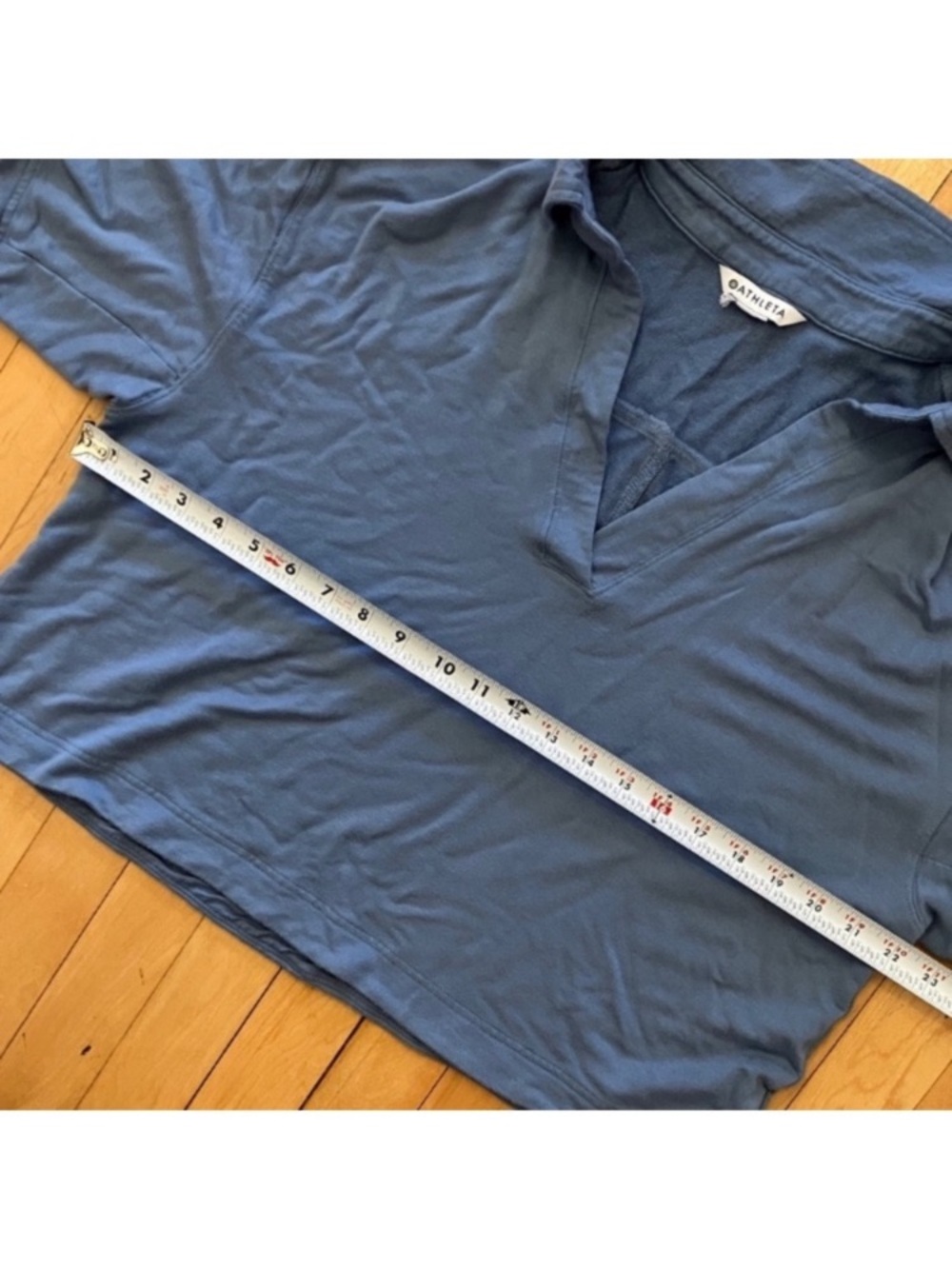 Athleta Westwood Periwinkle Collared Sweatshirt Oversized Tee XS - Picture 7 of 8